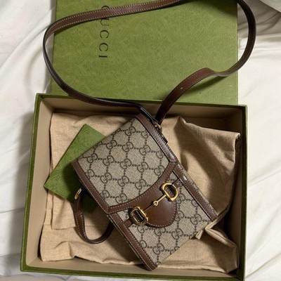 GUCCI Horsebit 1955 Mini Shoulder Bag GG