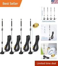 Dual Band WiFi Antenna 4-Pack - 9dBi Omni-Directional for Improved Range
