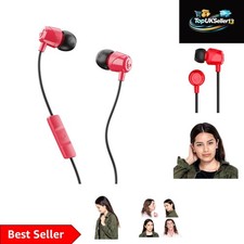 Versatile Jib Wired Earbuds - In-Line Mic, Call Control  Travel-Friendly - Red