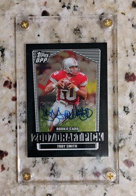 Troy Smith Autograph Ohio State Topps DPP Sticker Added