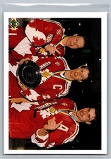 Eric Lindros Kris Draper Steven Rice 1991 Upper Deck Canada's Captains #473