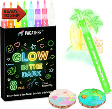 8 Colors Glow in the Dark Markers 0.7Mm round Tip Neon Fluorescent Paint Pens