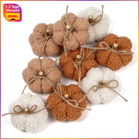 KüNstliche Samt-KüRbisse 9Er-Set 8Cm Herbstdeko Dekoartikel FüR Zuhause