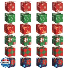 Chivao 24 Pcs Christmas Tree Decorations Mini Presents for Crafts Buffalo Pla