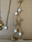 lot of 10 vintage To Now jewelry chain necklace Rhinestone Faux Pearl Enamel — photo 4