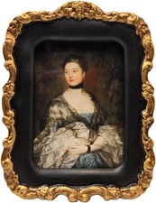 2.5x3.5 Small Vintage Picture Frame, Tiny Antique Black and Gold Ornate Photo Fr