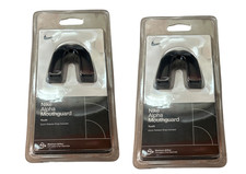 2 PACK Nike Alpha Youth Mouthguard Black w Strap Boil Bite Max Airflow NEW