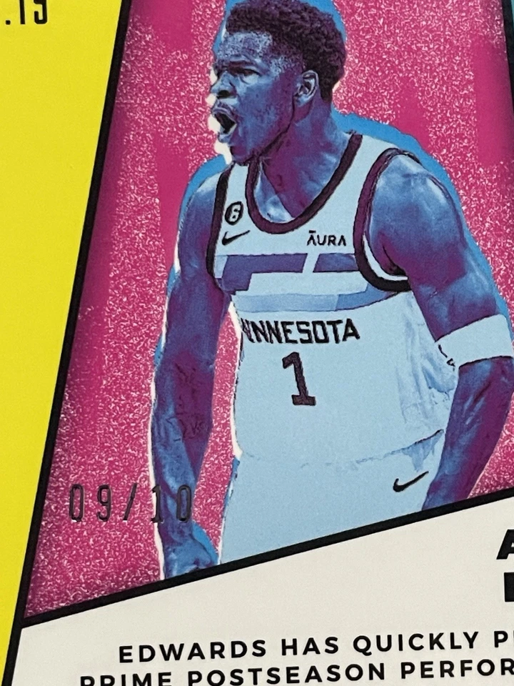 2022-2023 Panini Flux Appeal NBA Anthony Edwards Mojo Prizm Gold /10 (See Photo) - Image 3 of 4