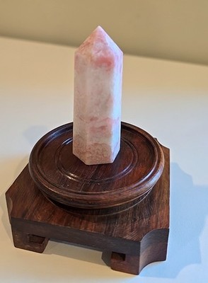 75g Pink Opal Obelisk Tower Crystal Specimen Collection Healing Stone 2.75''