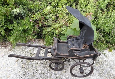 Ancienne CARRIOLE miniature poupée Parisienne circa 1900 sortie Grenier ! - Photo 1/4