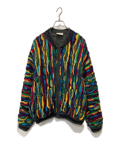 coogi 3Dknit zipup blouson 90s old 単色