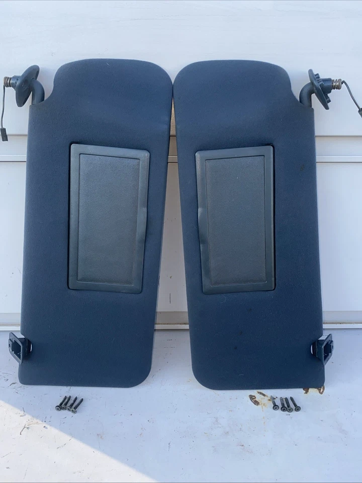 1991-1996 Buick Roadmaster Cadillac Fleetwood Chevrolet Caprice Sun Visors Blue - Image 2 of 4