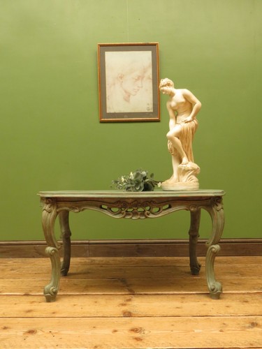 Vintage French Louis XV style Patinated Painted Coffee Table - Picture 20 of 23