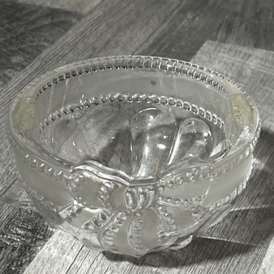 Lead Crystal Candy Bowl. German. Bow & Ribbon See Photos