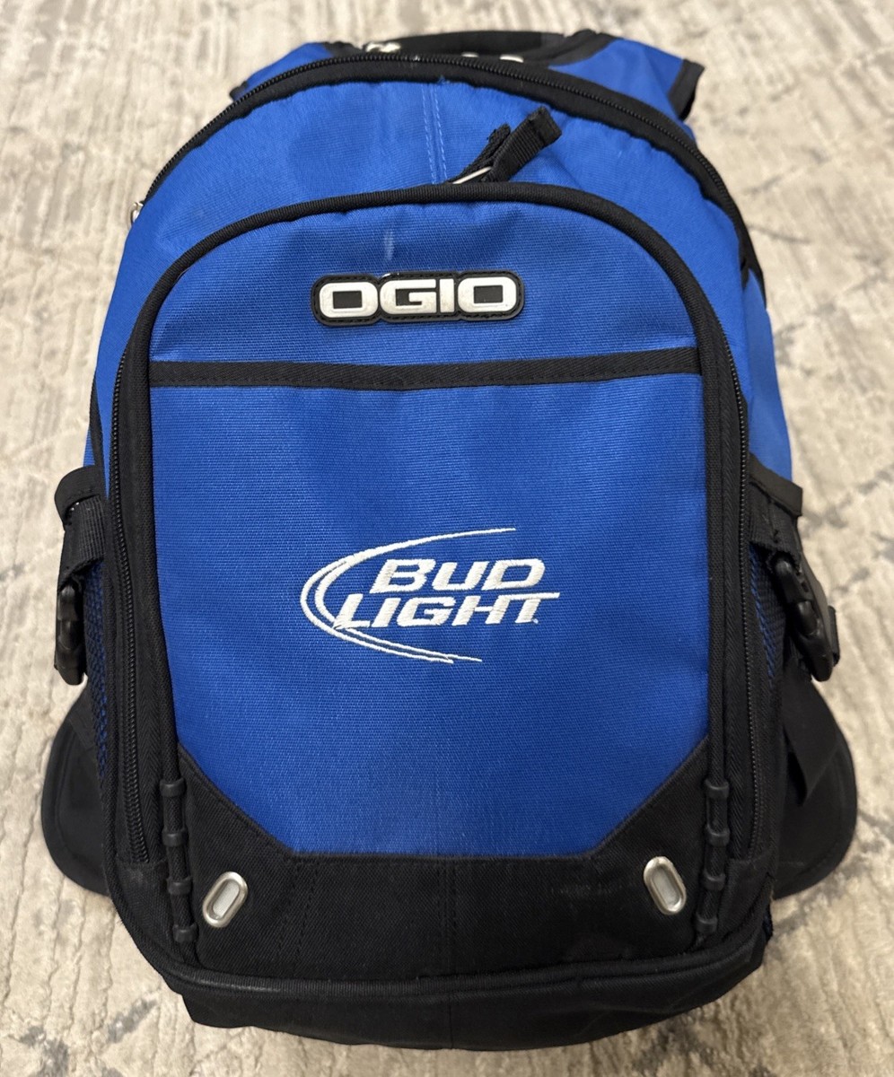 Ogio Blue Fugitive Backpack BUD LIGHT Collab Stitched Logo RARE | eBay