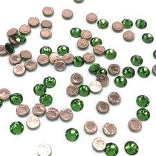 Fern Green 291 Swarovski 2078 / 2038 Crystal Flatbacks HOTFIX iron-on