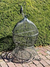 Large Vintage Cast Iron Victorian Style BIRD PARROT CAGE MAITLAND SMITH Canary