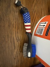 2 Sided Golf Club Brush Cleaner Retractable Groove Cleaning Tool Kit with Spike