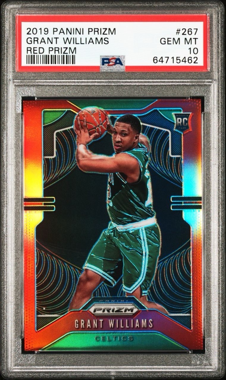 2019 Panini Prizm Grant Williams Rookie Red Prizm /299 #267 PSA 10 GEM MINT