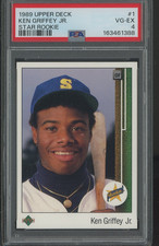 1989 Upper Deck Star Rookie #1 Ken Griffey Jr Mariners RC HOF PSA 4 VG-EX