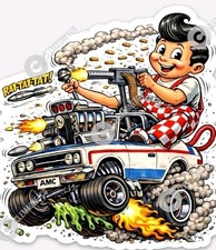 Amc Amx Magnet - Big Boy Vinyl Muscle Rat Fink Ratfink Style Odd Rods Amc Amx Magnet - Big Boy Vinyl Muscle Rat Fink Ratfink Style Odd Rods