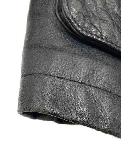 sun avenue Leather Jacket Men's Size M Black image 10