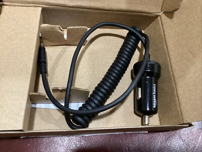 Amazon Basics USB-C Car Charger - 18W USB-C Cable and 12W USB-A Port
