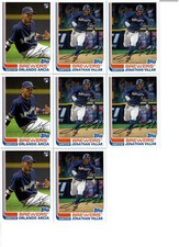 2017 Archives Baseball Milwaukee Brewers (12) Base Card Lot