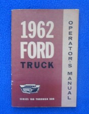 1962  Ford Truck Operator's Manual