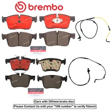 Front Brake & Rear Brake Pad OES Ceramic +Sensor for Jaguar F-Pace (350mm)