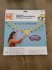 DESPICABLE ME Minion Fun JUMBO PENNANT BANNER KIT  Birthday Party Supplies