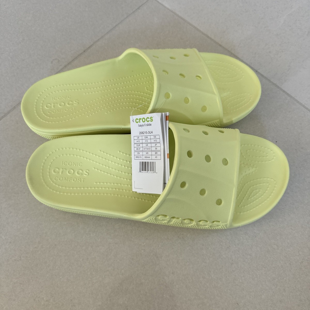 CROCS Baya II Slide 208215-3U4 Lemon Zest Men's Size 12 | eBay