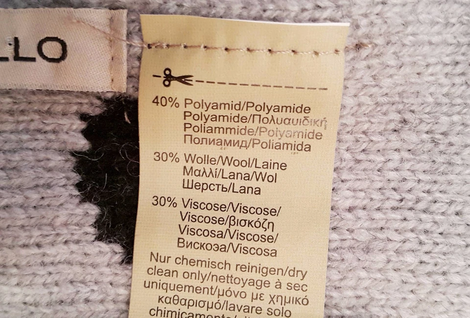 ALEMANIA-CODELLO PUNTOS CORAZONES REVERSIBLE TEJIDO NEGRO GRIS MEZCLA LANA BUFANDA LARGA Foto 4 de 4