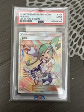 Lisia 164/168 Full Art Sun & Moon Celestial Storm PSA 9 on eBay