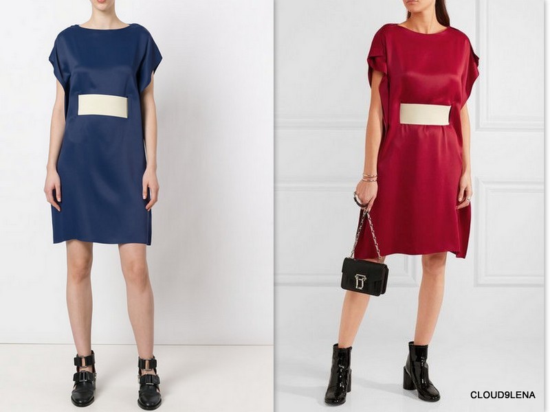 NWT MAISON MARGIELA MM6 (Made in ITALY) BLUE Belted luxe  display picture 2