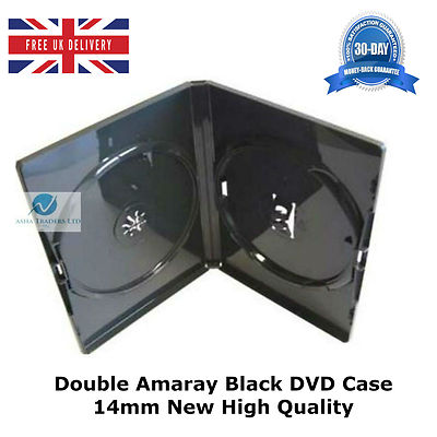 5 Doppel Amaray Standard Schwarz DVD Hülle 14mm Wirbelsäule Hochwertig Face on Face