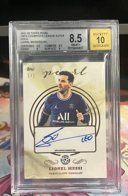 1/1 Lionel Messi PSG Topps Pearl UEFA UCL Gold POP 1 | eBay