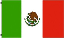 Large 3' x 5' High Quality 100% Polyester Mexico Flag - Free Shipping