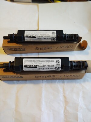 (2) GENERAC # RS802  SnapRS INLINE DISCONNECT DEVICE.