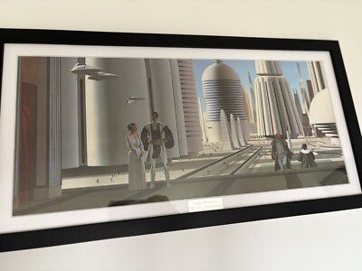 Gerahmtes Original Star Wars Portfolio 1980 Ralph Mcquarrie Konzept Kunstdruck