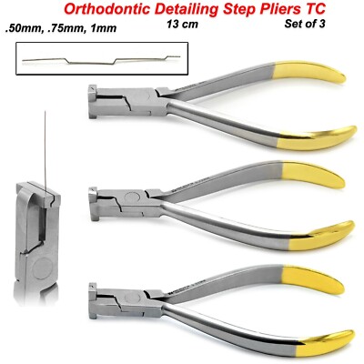 Kieferorthopädische Detaillierung Schrittformen Zahndraht Biegezange 0,50 mm 0,75 mm 1 mm TC