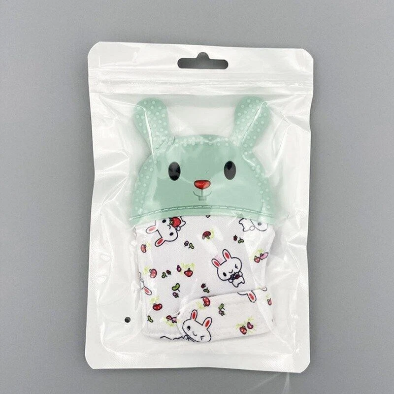 Silicone Teething Mitten Glove Toy Soft Soft  Wrapper Teether Baby Toy Gift New - Image 2 of 4