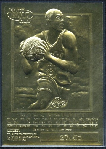 KOBE BRYANT 1996-97 SKYBOX EX-2000 "PURPLE SIGNATURE" 23KT GOLD ROOKIE CARD - Picture 2 of 2