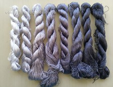 8bundles 100 real natural mulberry silk,hand-dyed embroidery silk floss/thread