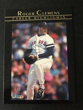 1992 Fleer Career Highlights 9 Roger Clemens   Boston Red Sox  Baseball Card