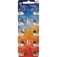 50 Renata 364 SR621SW1.55V Silver Oxide Watch  - Made in Switzerland EXP 07/2028