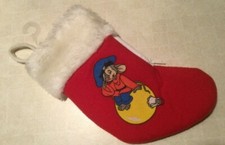 Christmas Mini Stocking, 7 x 4, with a zipper on the side, a mouse on red, new
