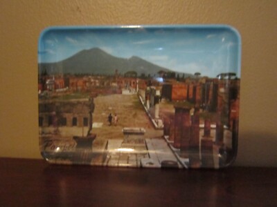 VINTAGE POMPEII ITALY SOUVENIR TRAY MELAMINE RESIN EXCELLENT CONDITION
