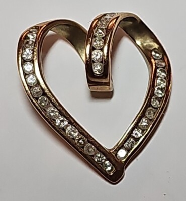 1 Karat 32 Diamant Herz Anhänger 10K massiv Gold 2mm Rundschliff Valentinstag Liebe