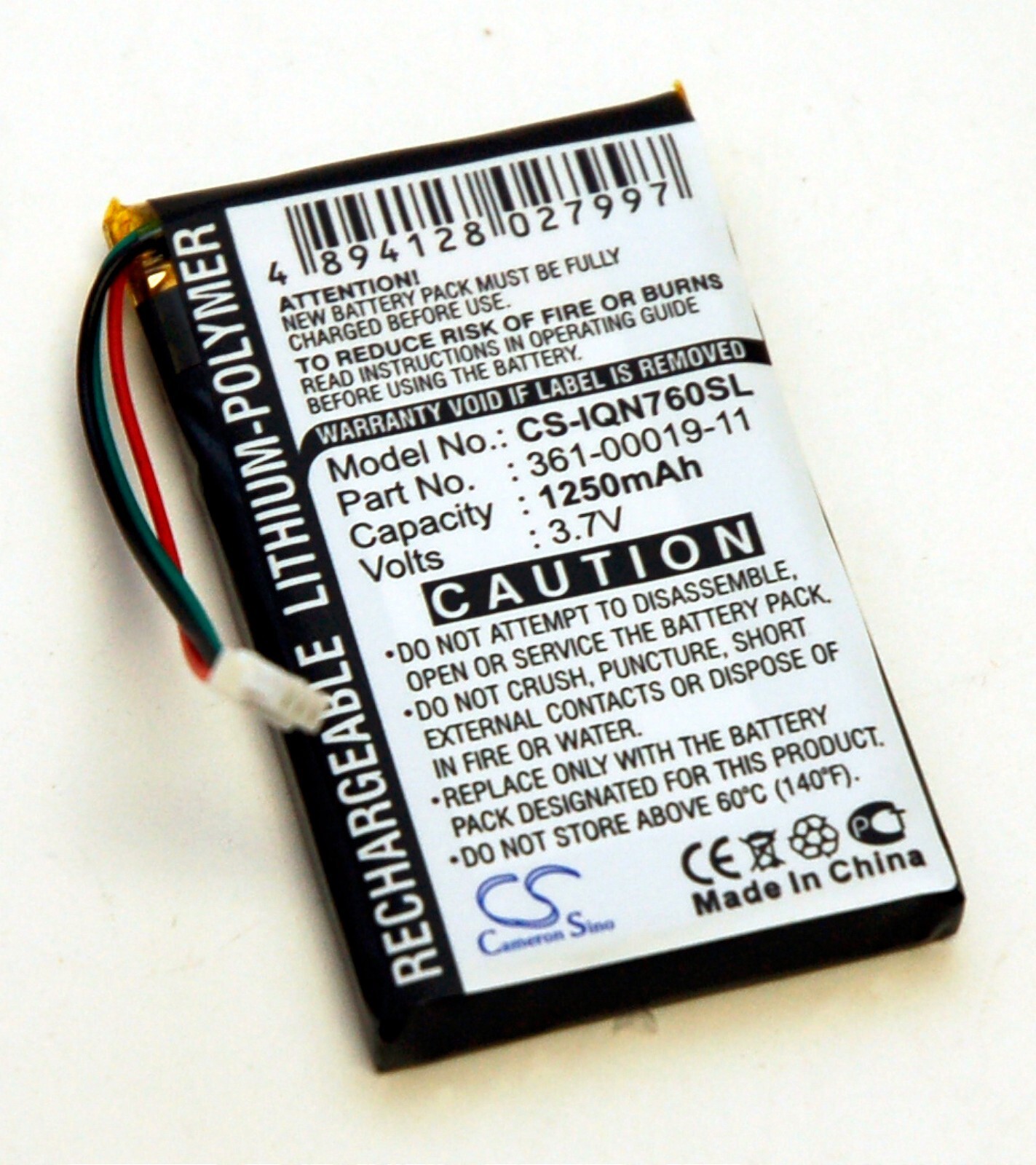NEW GPS Battery Garmin Nuvi 760 760T 3.7V 1250mAh 3610001911